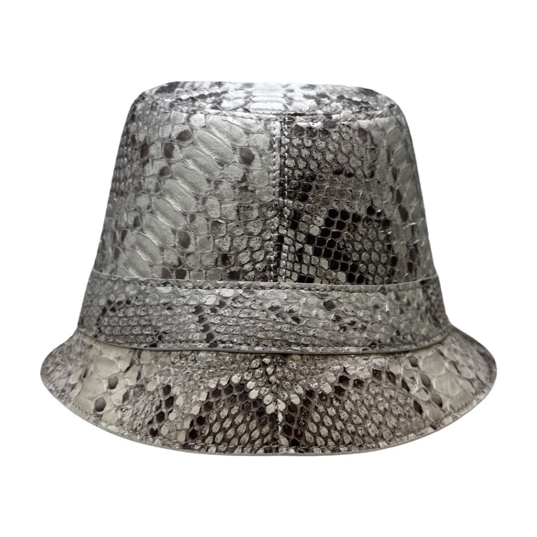 Kashani All Over Natural Python Fedora Hat - Dudes Boutique