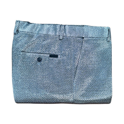 Barabas Metallic Silver High End Dress Pants - Dudes Boutique