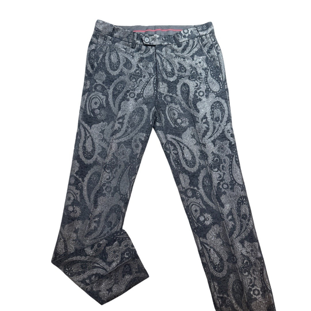 Barabas Black Paisley High End Dress Pants - Dudes Boutique