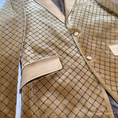 Barabas Black Studded Caramel Blazer - Dudes Boutique
