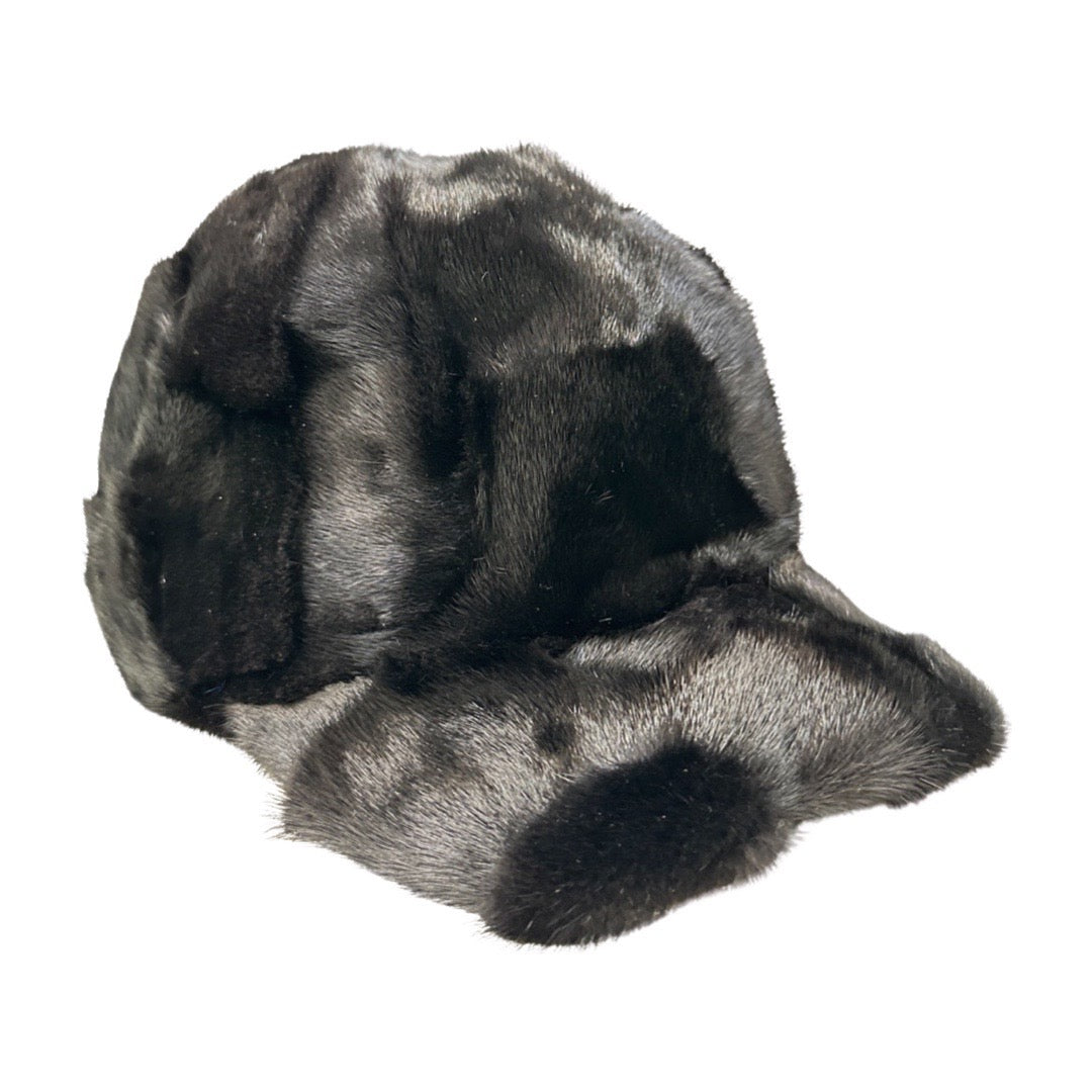 Kashani Black Diamond Cut Mink Baseball Hat - Dudes Boutique