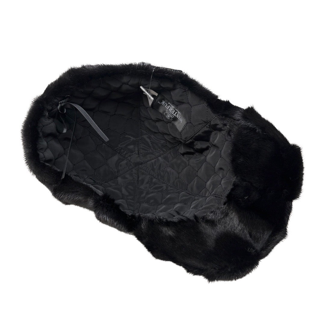 Kashani Black Diamond Cut Mink Baseball Hat - Dudes Boutique