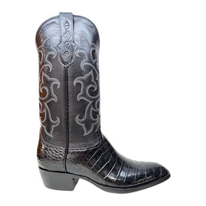 Safari Black Baby Nile Crocodile Belly Cowboy Boots - Dudes Boutique