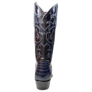 Safari Navy Blue Baby Nile Crocodile Belly Cowboy Boots - Dudes Boutique