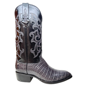 Safari Gray Baby Nile Crocodile Belly Cowboy Boots - Dudes Boutique