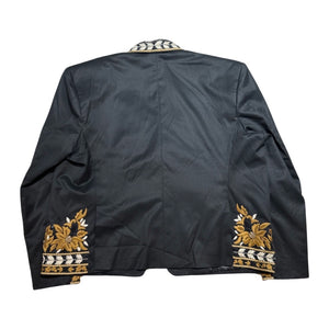 Kashani Black Gold Hyper Stitch Crystal Blazer - Dudes Boutique