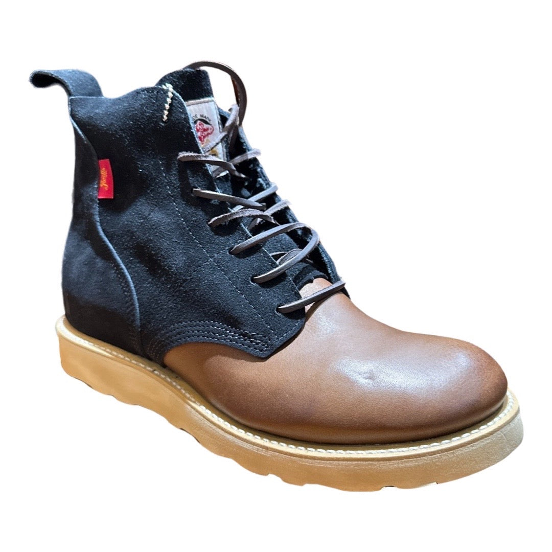 Gorilla USA Black Suede Chocolate Leather Chukka Boots - Dudes Boutique