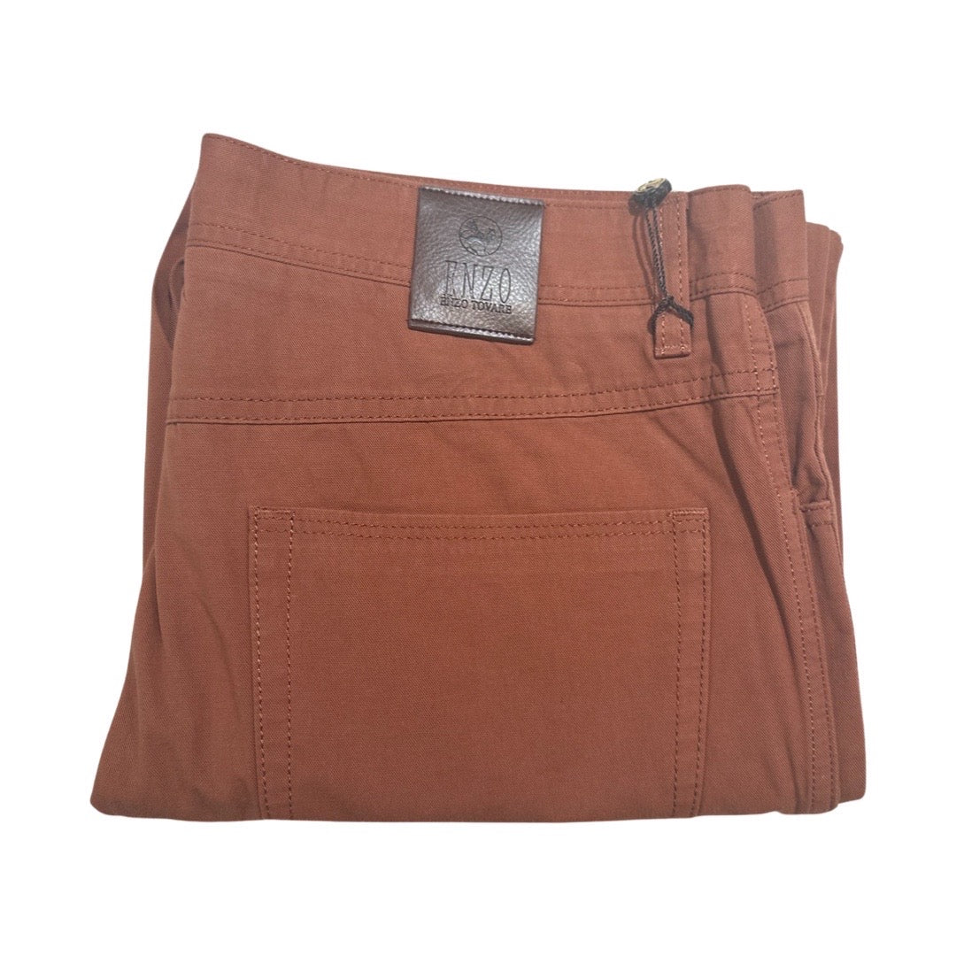 Enzo Alpha 367 Coffee High-end Pants - Dudes Boutique