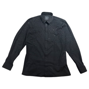 Barabas All Over Crystal Black Button Up Shirt - Dudes Boutique