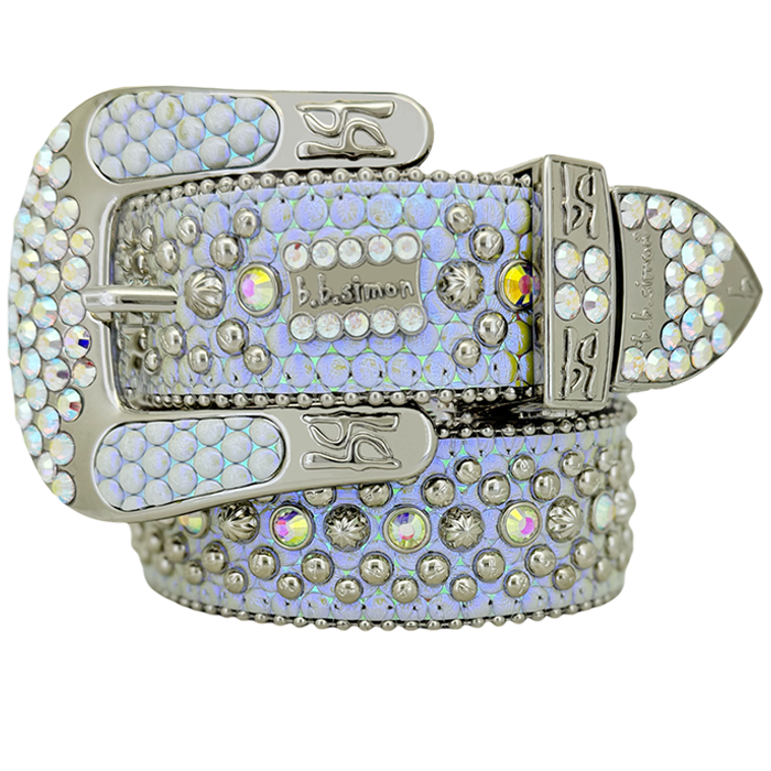 b.b. Simon Double b Trojan AB Pearl Crystal Belt