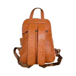 Kashani Cognac Ostrich Quill Backpack - Dudes Boutique