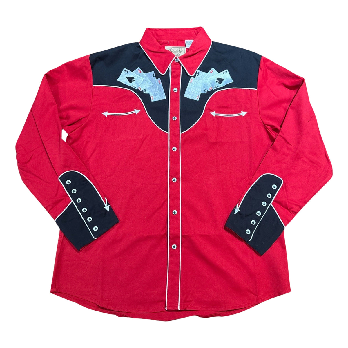 Scully Four Ace Embroidered Western Long Sleeve Shirt