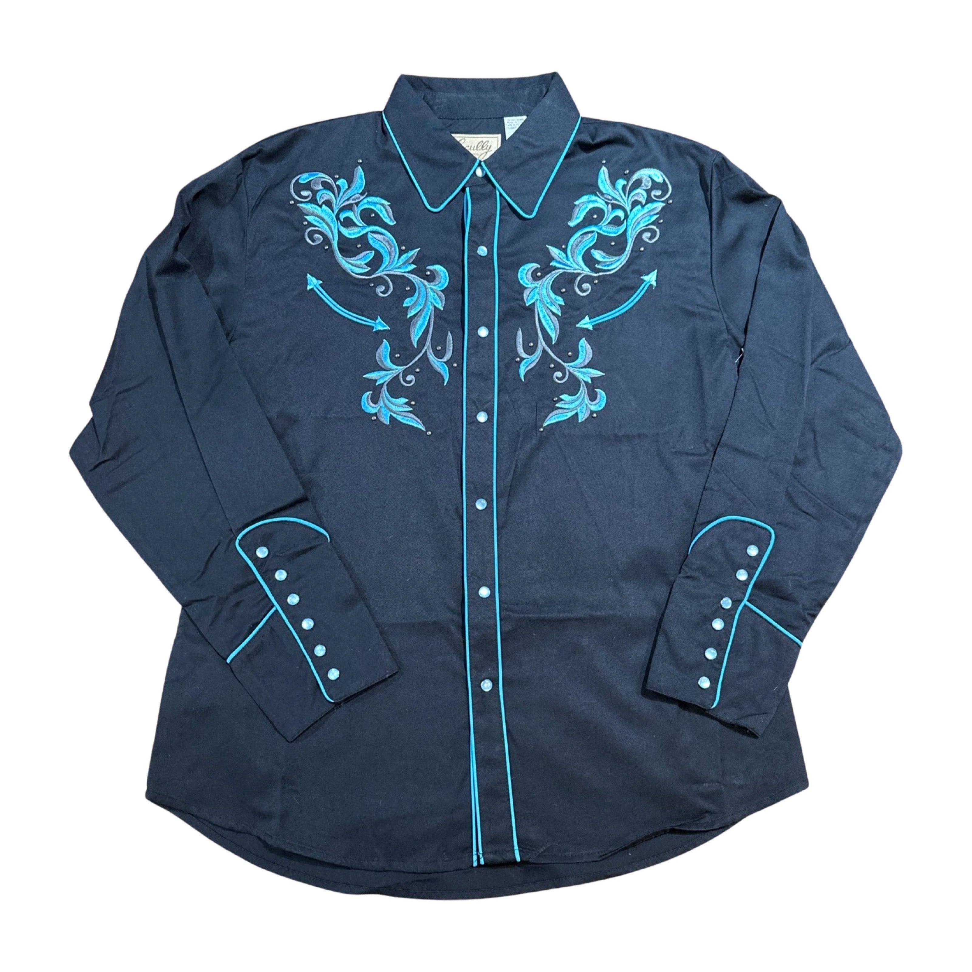 Scully Embroidered Scroll Western Long Sleeve Shirt - Dudes Boutique