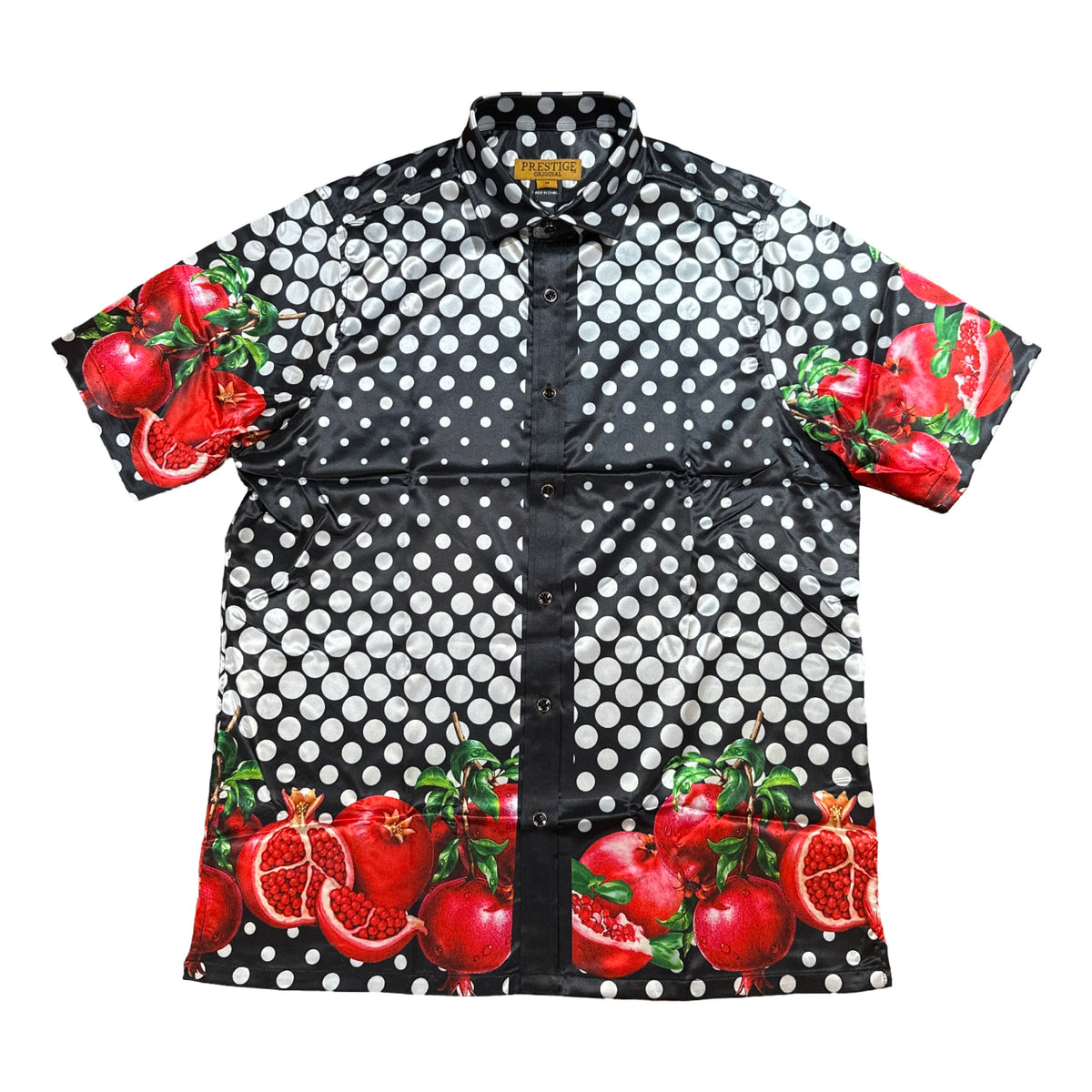 Prestige Black Polka Dot Button Up Shirt - Dudes Boutique