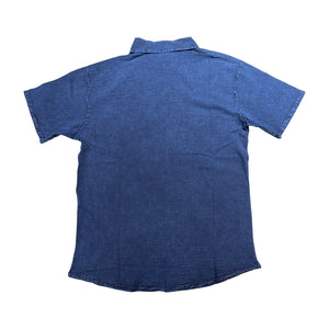 Seaspice Navy Double Pocket Peruvian Cotton Short Sleeve Shirt - Dudes Boutique