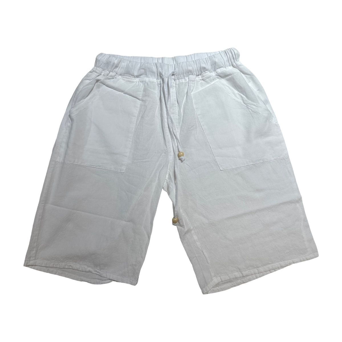 Seaspice White Double Pocket Peruvian Cotton Shorts