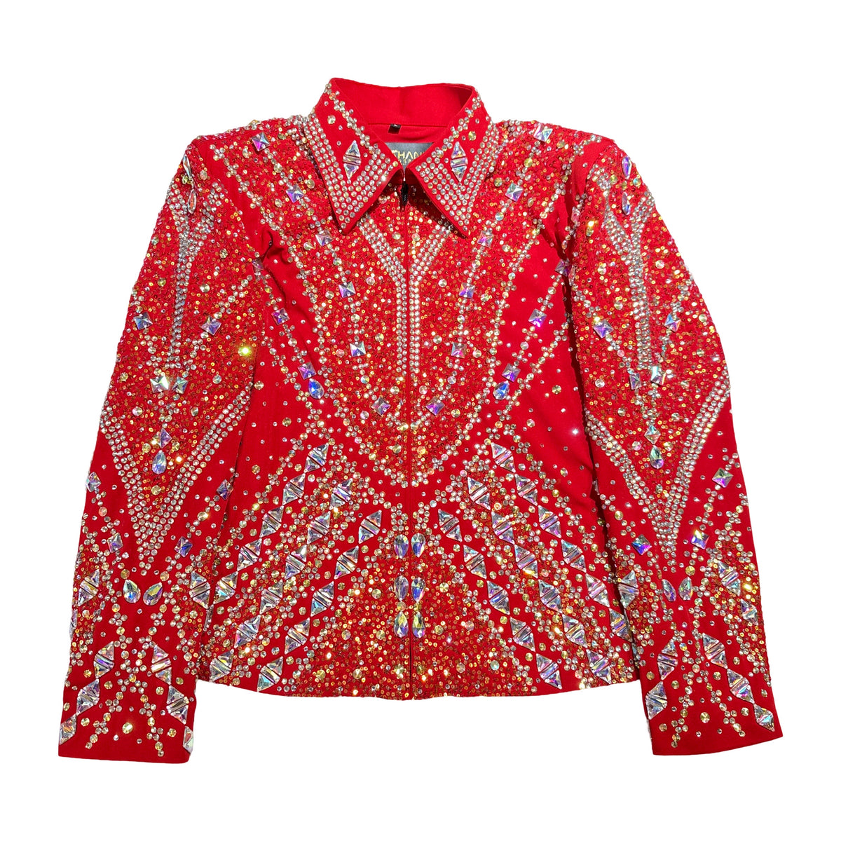 Kashani Red Crimson Silver Hyper Crystal Jacket
