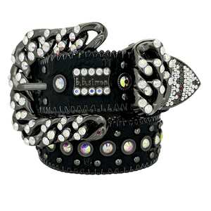 b.b. Simon Nikko Crystal Black/AB Crystal Belt - Dudes Boutique