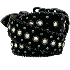 b.b. Simon Nikko Crystal Black/AB Crystal Belt - Dudes Boutique