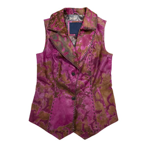 Kashani Women's Fuchsia Pink Cavallino Pony Hair Vest - Dudes Boutique