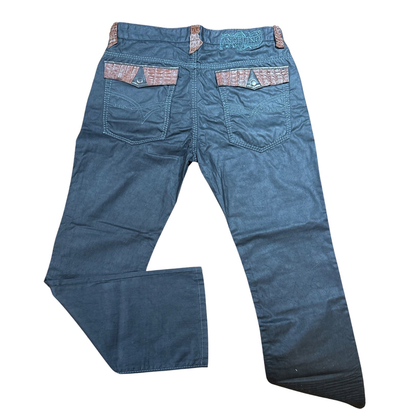 Kashani x Angelino Jeans w/ Brown Alligator Pocket Flaps - Dudes Boutique