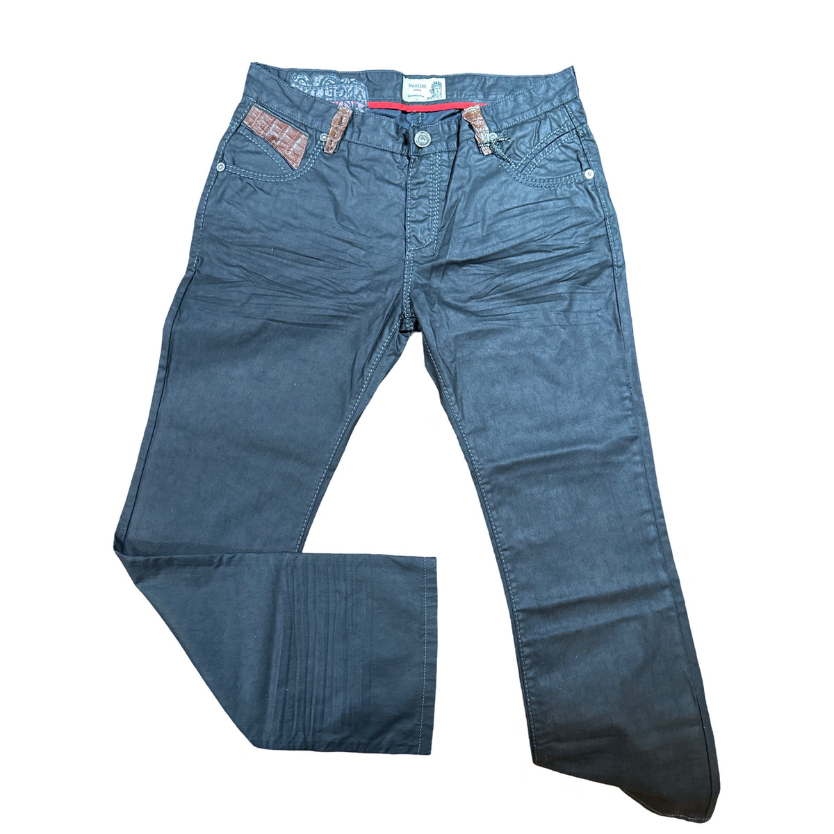 Kashani x Angelino Jeans w/ Brown Alligator Pocket Flaps - Dudes Boutique