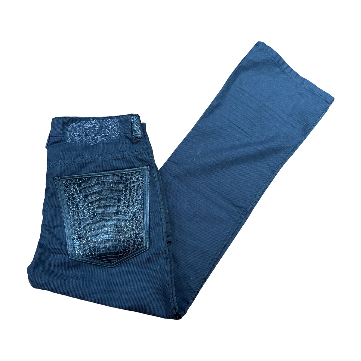 Kashani x Angelino Jeans w/ Black Alligator Pockets