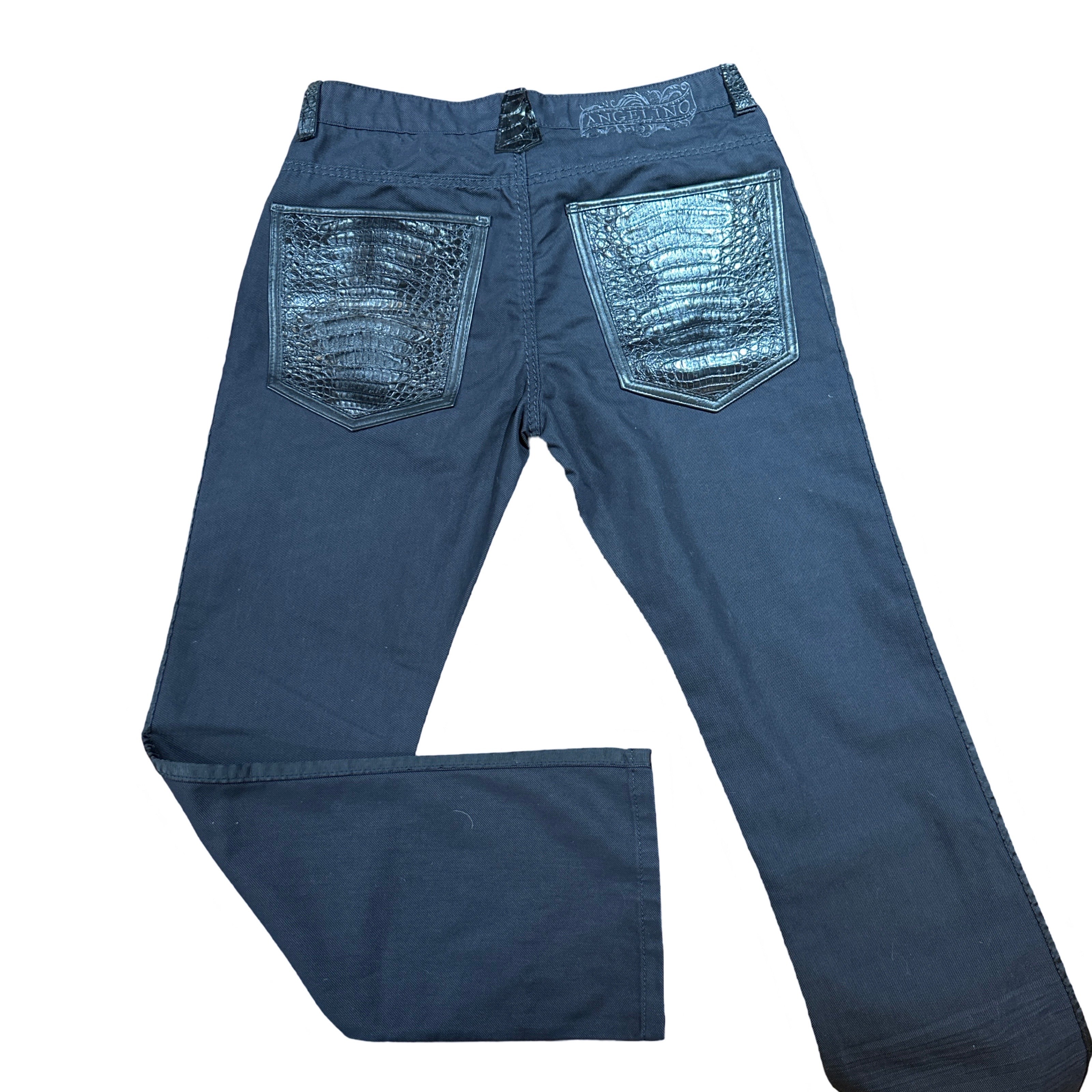 Kashani x Angelino Jeans w/ Black Alligator Pockets - Dudes Boutique