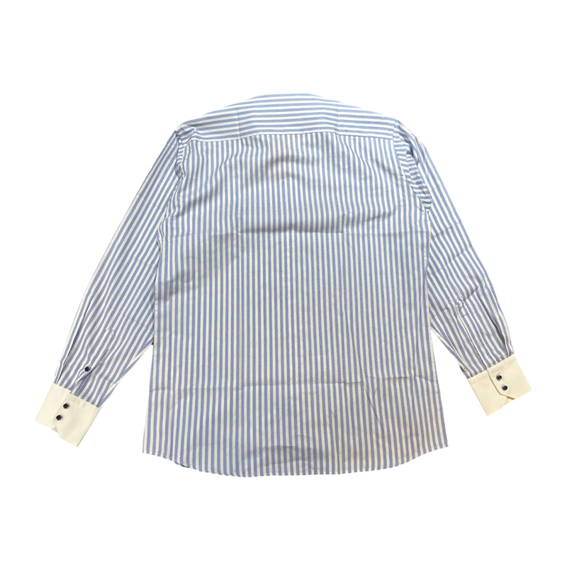 Axxess Blue Gem Stripes Button Up Shirt - Dudes Boutique