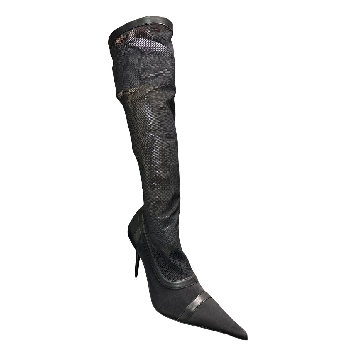 Jeffery Campbell Women's Black Stocking Knee Boot - Dudes Boutique