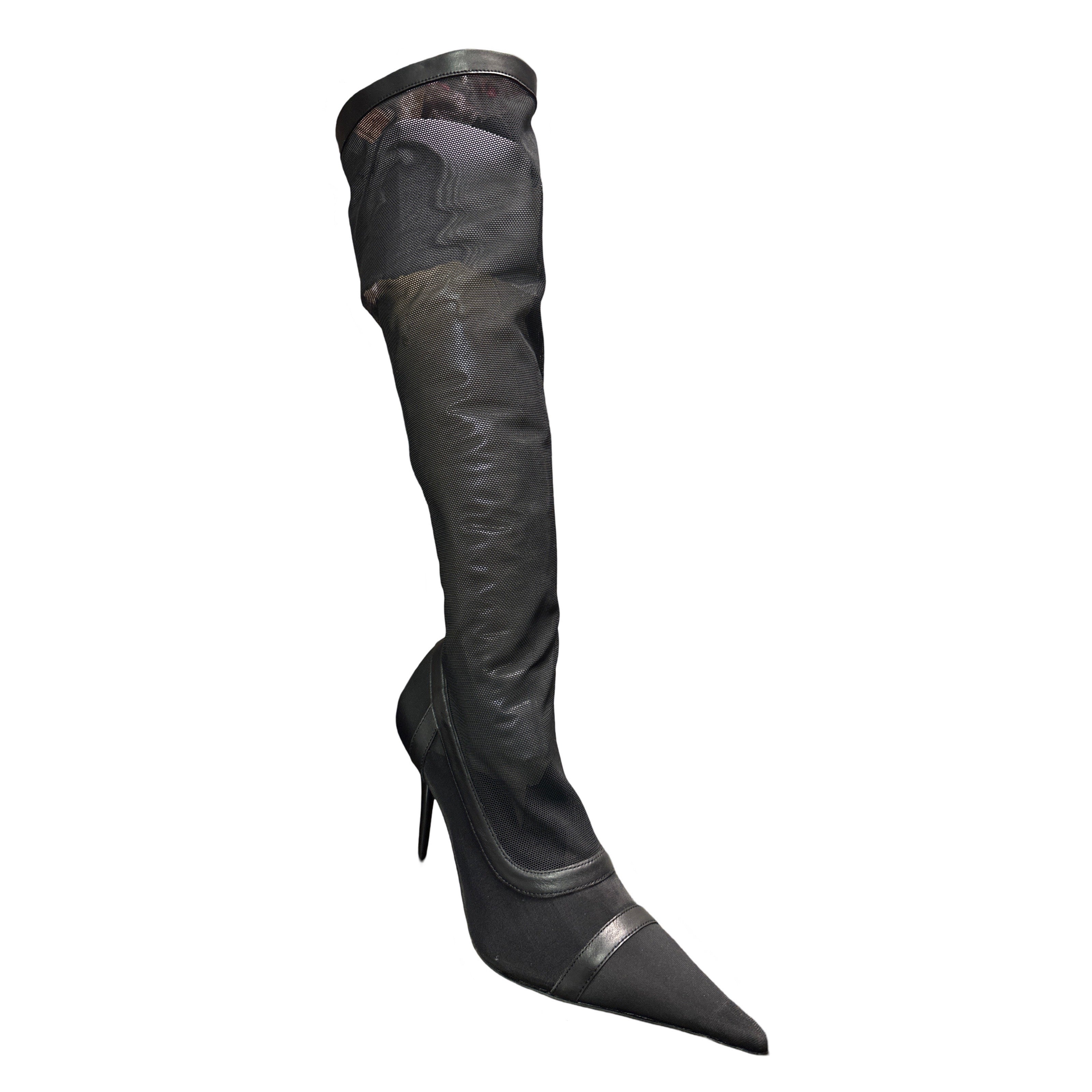 Jeffrey Campbell Women's Black Stocking Knee Boot - Dudes Boutique