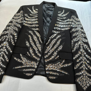 Kashani Black Kingdom Hyper Crystal Blazer - Dudes Boutique