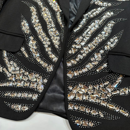 Kashani Black Kingdom Hyper Crystal Blazer - Dudes Boutique
