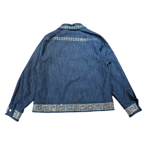 Prestige Denim Blue Studded Crystal Jacket - Dudes Boutique