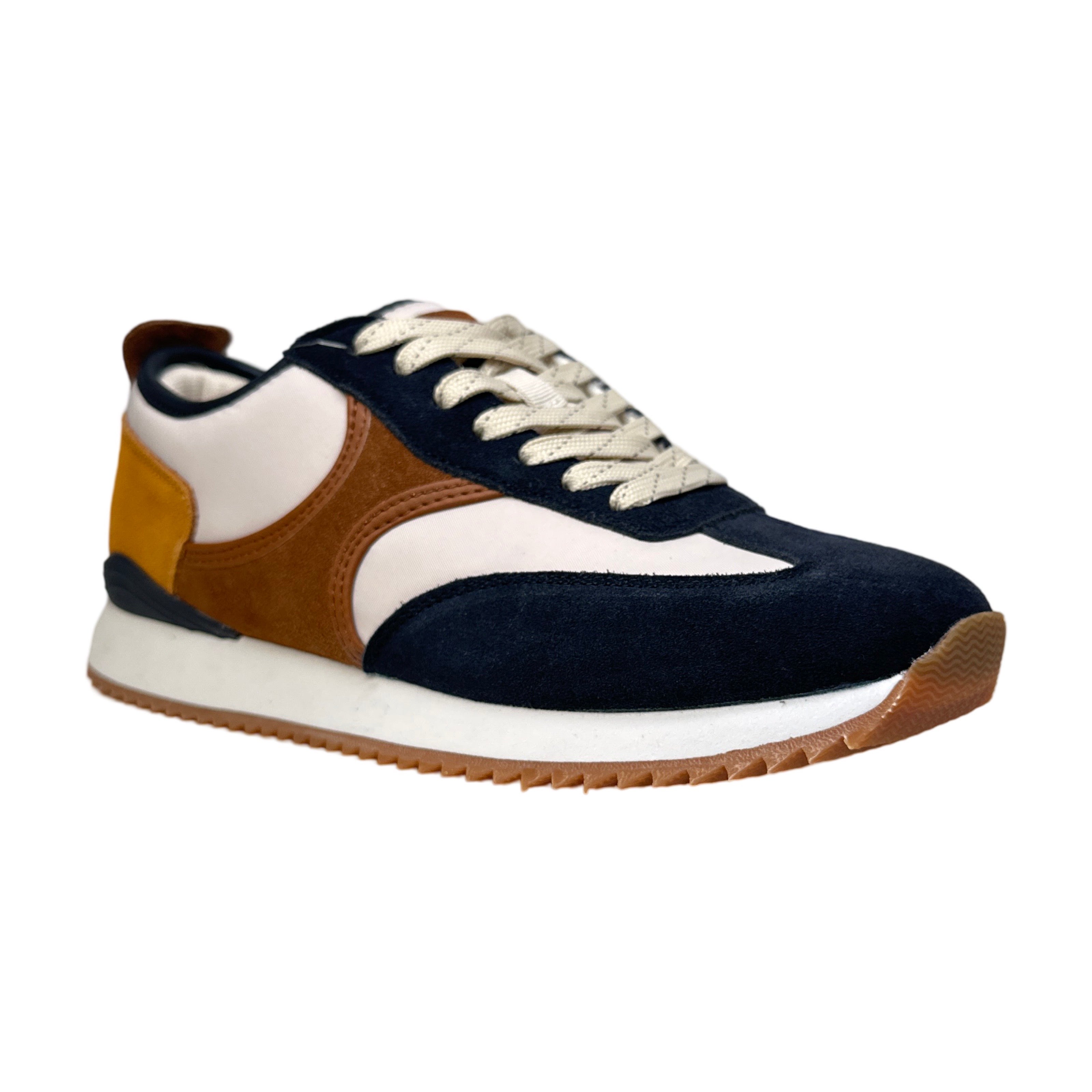 G West Navy/Brown Suede Extreme Comfort Sneakers - Dudes Boutique