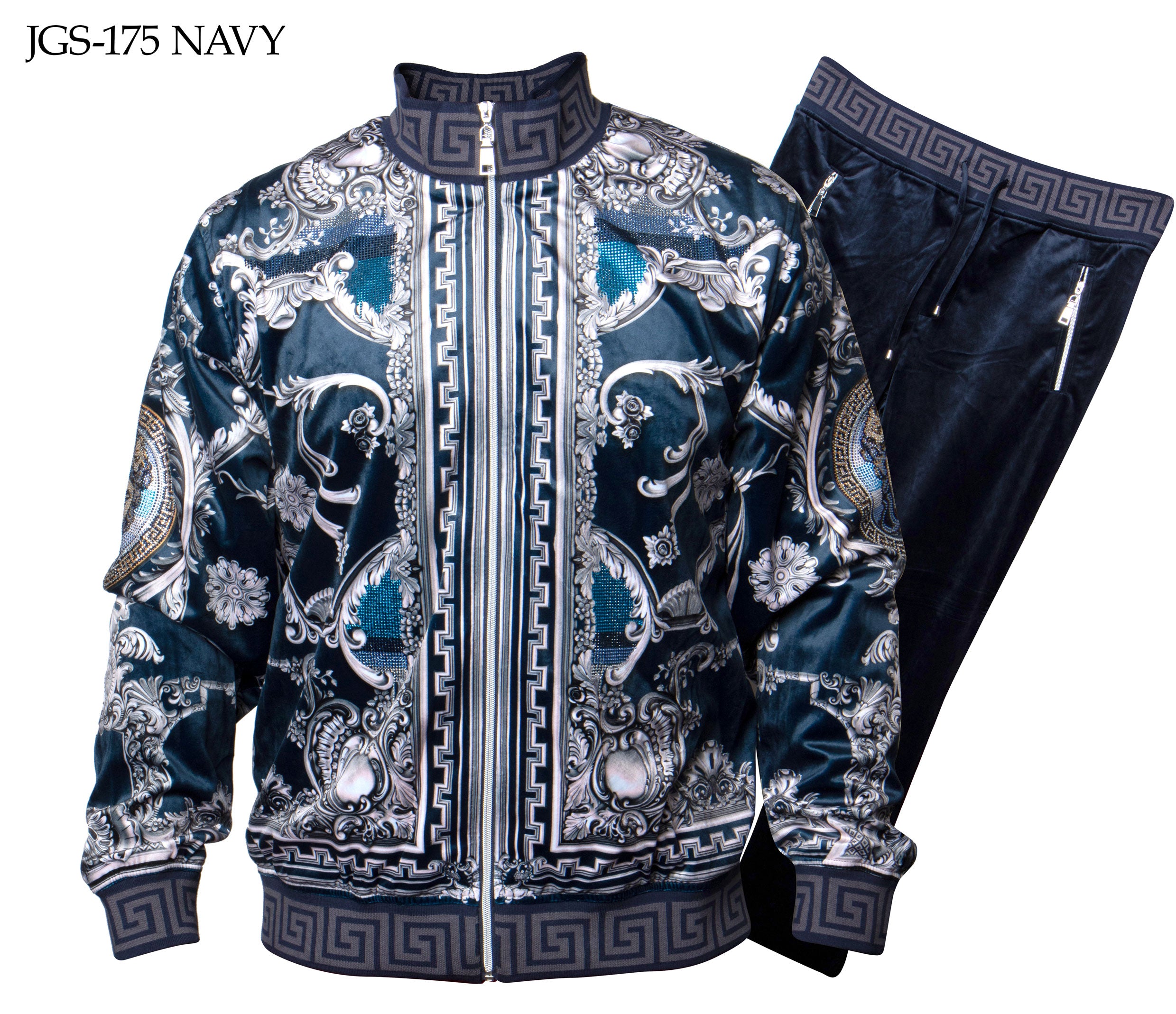 Prestige Navy Kingdom Crystal Jogger Set - Dudes Boutique