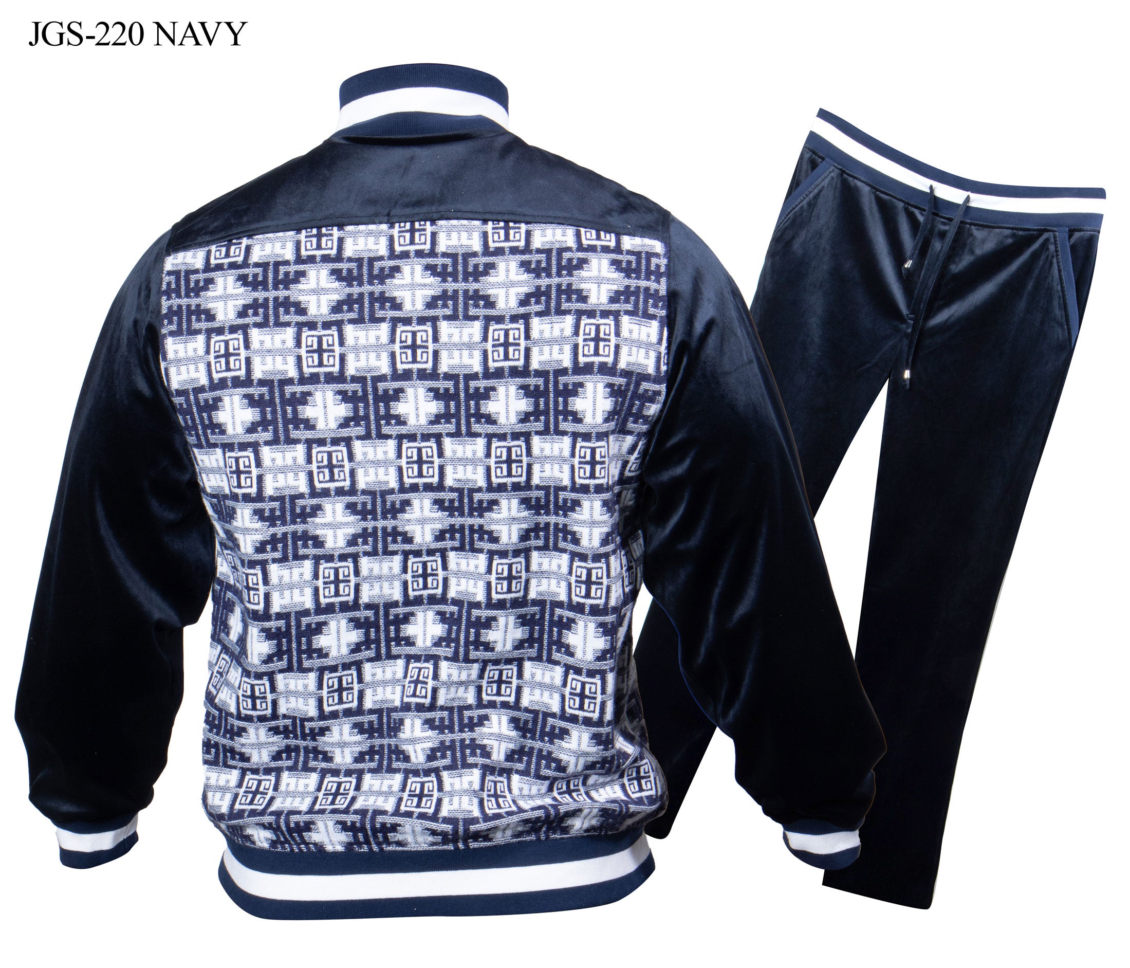 Prestige Navy Knit Luxury Jogger Set - Dudes Boutique