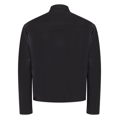 Kashani Black Pirarucu Fish / Lambskin Leather Jacket - Dudes Boutique