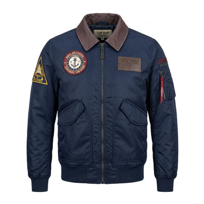 Top Gun Nas Coronado Bomber Jacket - Navy
