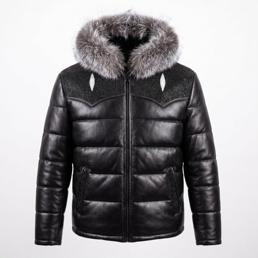 G-Gator - 2910H Quilted Lambskin/Stingray Hooded Jacket