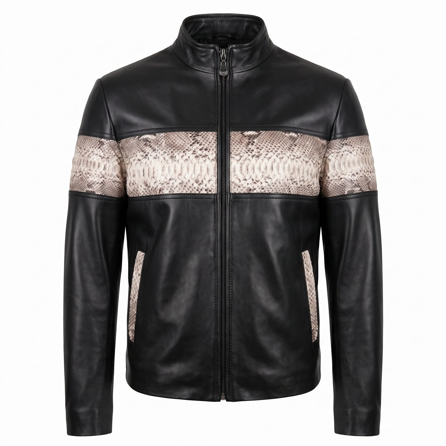 G-Gator Natural Python/Lambskin Motorcycle Jacket