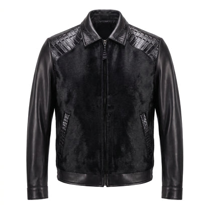 G-Gator - Pony/Crocodile/Lambskin Bomber Jacket