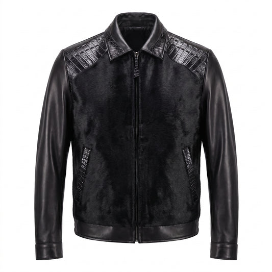 G-Gator - Pony/Crocodile/Lambskin Bomber Jacket