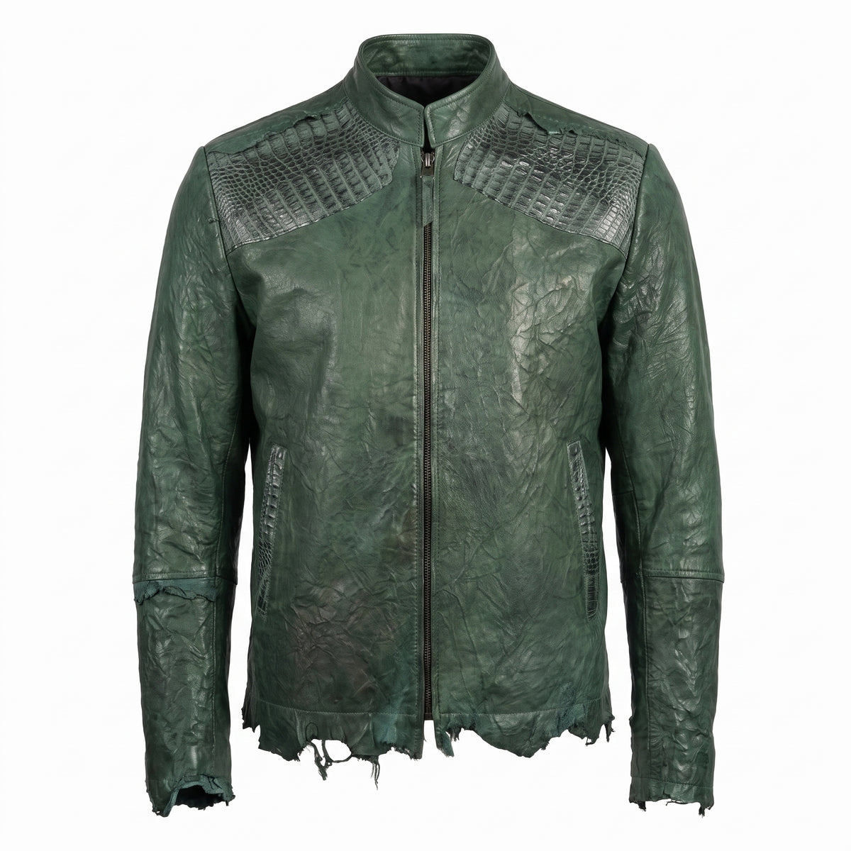 G-Gator Alligator/Lambskin Rough Cut Leather Jacket