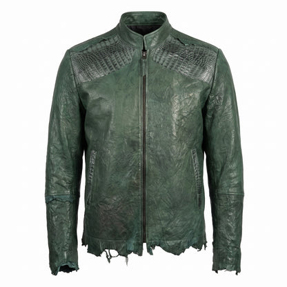 G-Gator Alligator/Lambskin Rough Cut Leather Jacket
