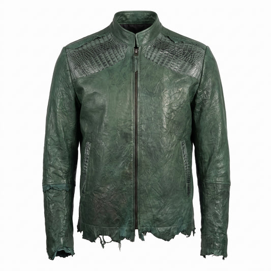G-Gator Alligator/Lambskin Rough Cut Leather Jacket