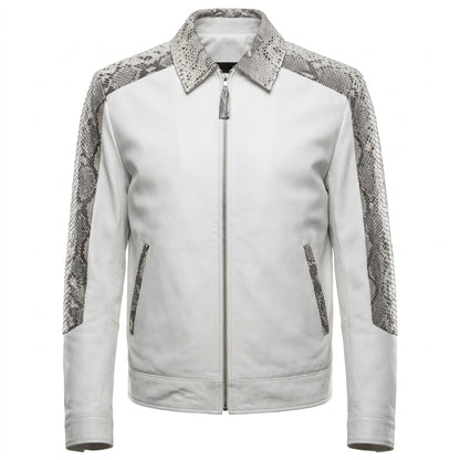 G-Gator White Python/Lambskin Blouson Jacket