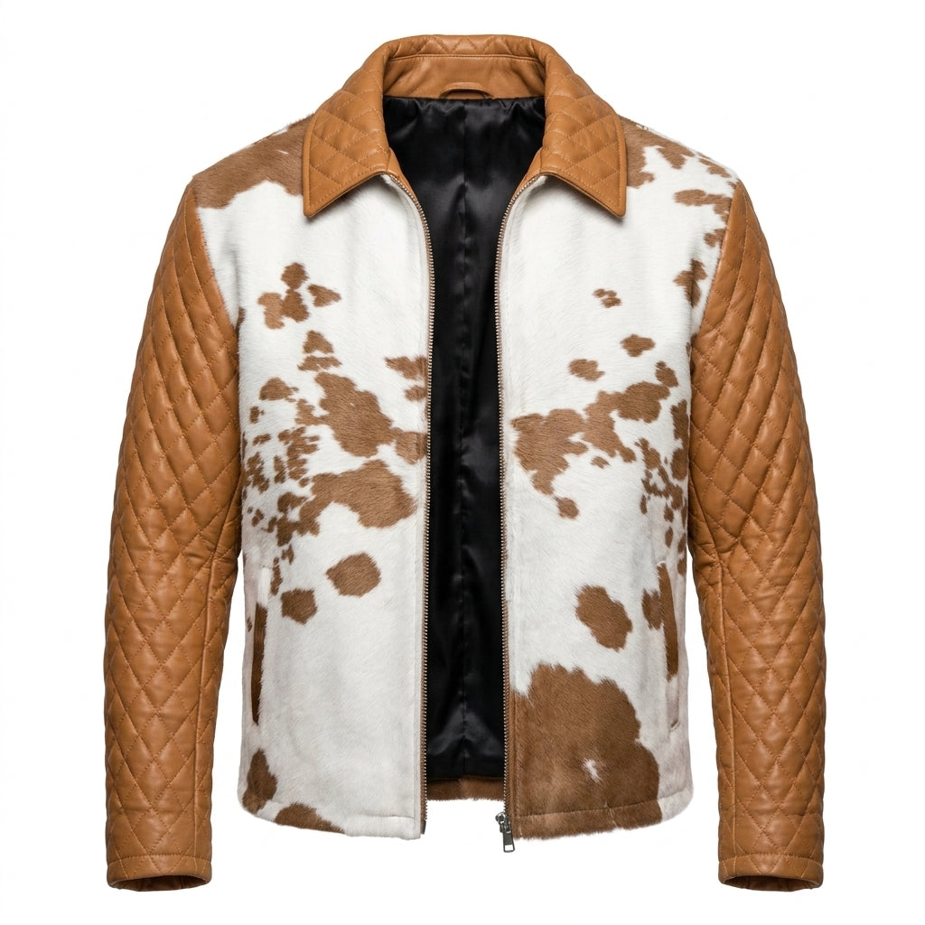 G-Gator Quilted Pony Hair Bomber Jacket