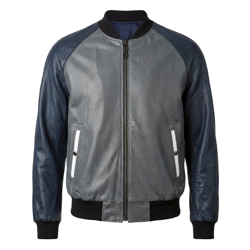 G-Gator Lambskin Varsity Perforated Jacket