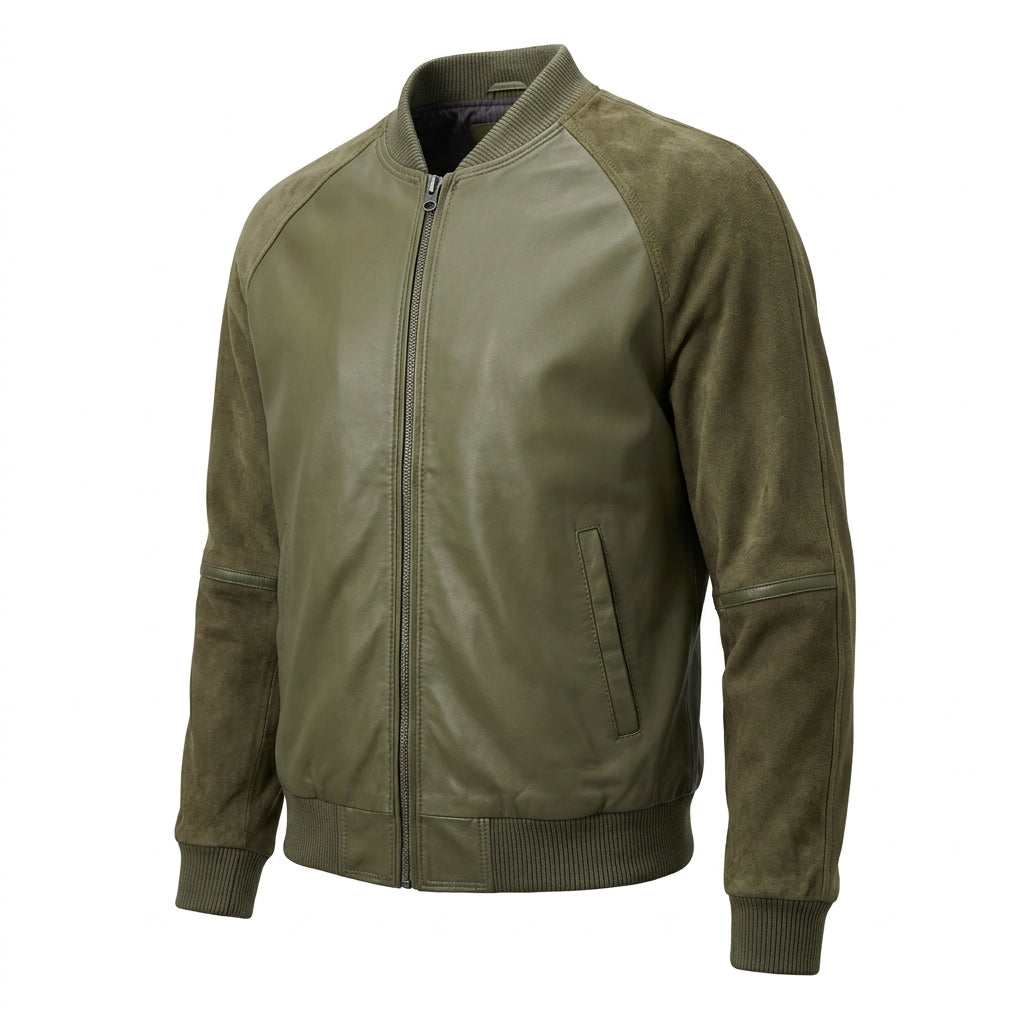 Jakewood Suede Lamb Classic Bomber Jacket
